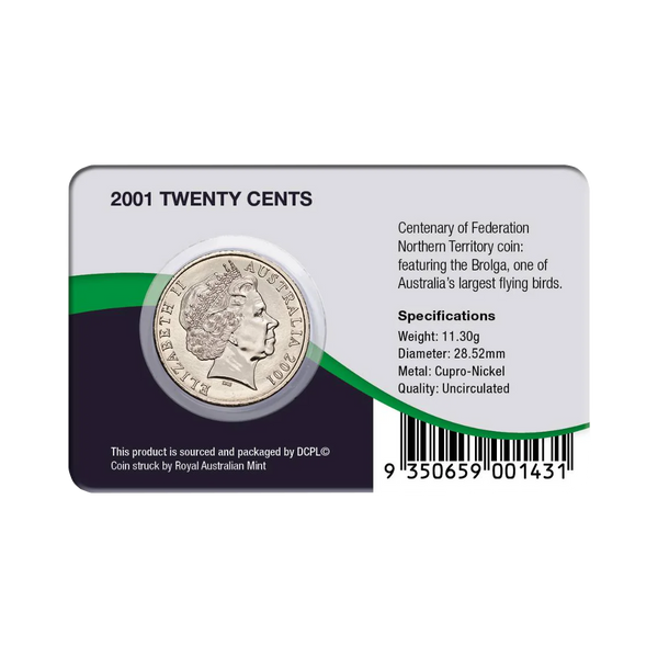 2001 20c Federation Northern Territory Coin Pack