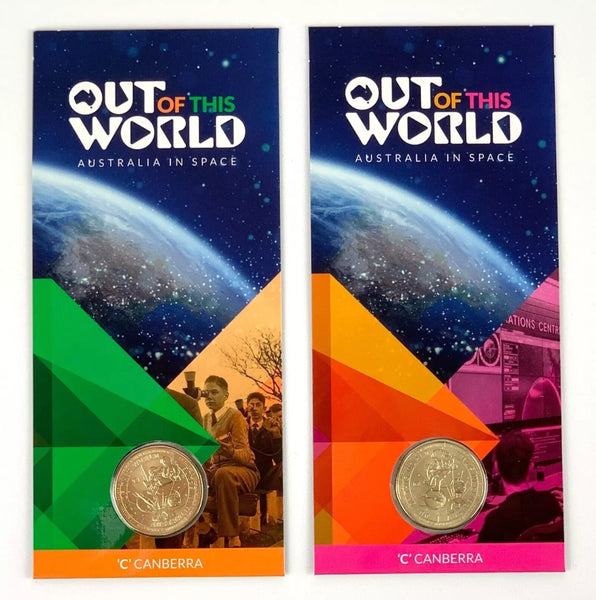2024 $1 'Out of this World - Australia in Space' 6 'C' Counterstamp Carded Coins