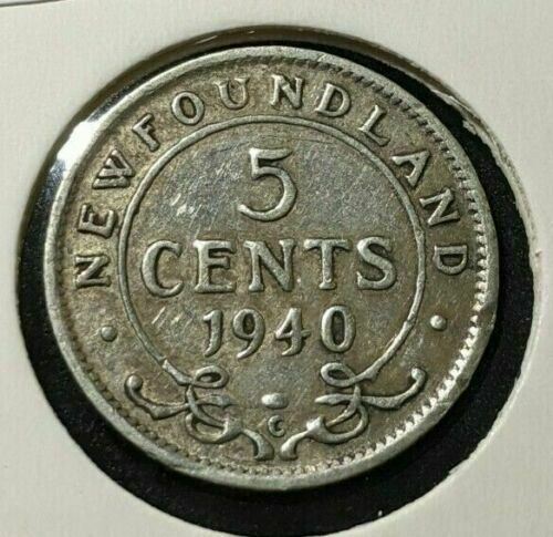 Canada NEWFOUNDLAND 1940 C 5 Cents KM# 19 Cleaned #1143   9A