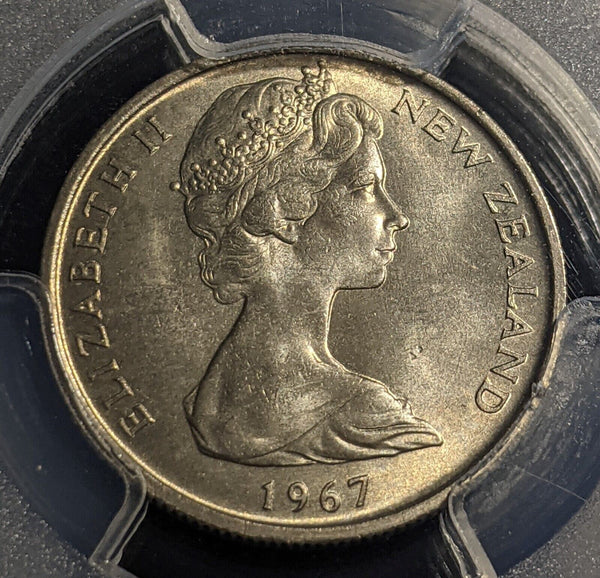 New Zealand 1967 Five Cent 5c PCGS MS66 GEM UNC #2038