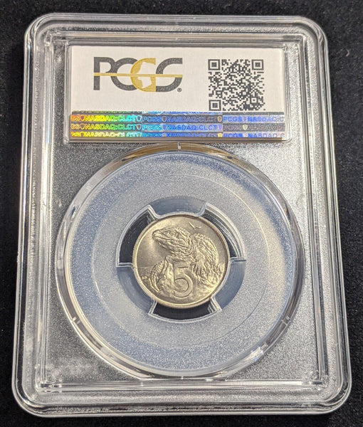 New Zealand 1967 Five Cent 5c PCGS MS66 GEM UNC #2038