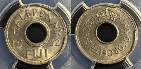 Fiji 1952 Half Penny 1/2d KM 16 PCGS MS63 CHOICE UNC #2705