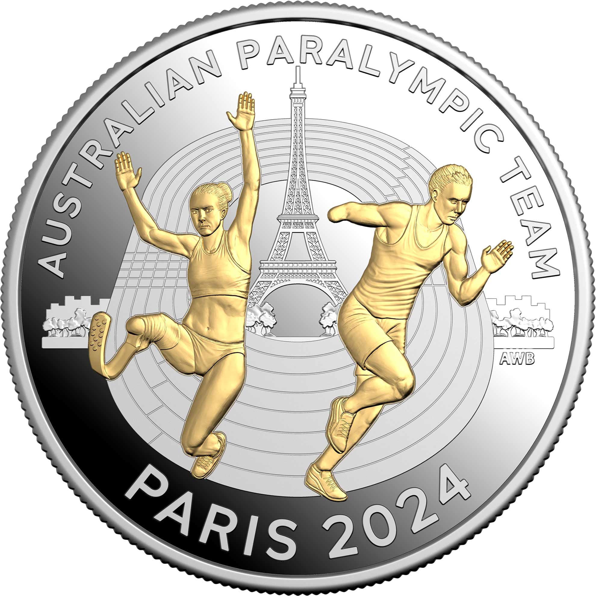 2024 $5 Australian Paralympic Team
Selectively Gold-Plated Silver Proof Coin