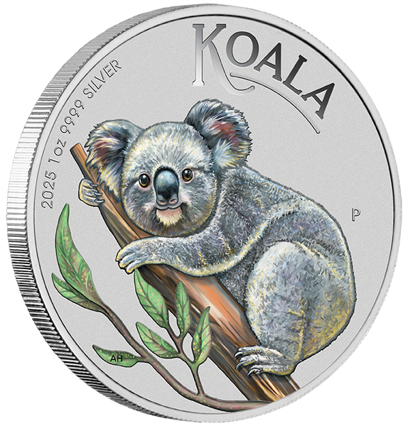 Brisbane Money Expo 2025 - Koala 2025 1oz Silver Coloured Coin in Card ANDA