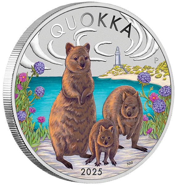 Quokka 2025 1oz Silver Coloured Coin