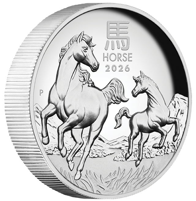 Australian Lunar Series III Year Of The Horse 2026 1oz Silver Proof High Relief Coin