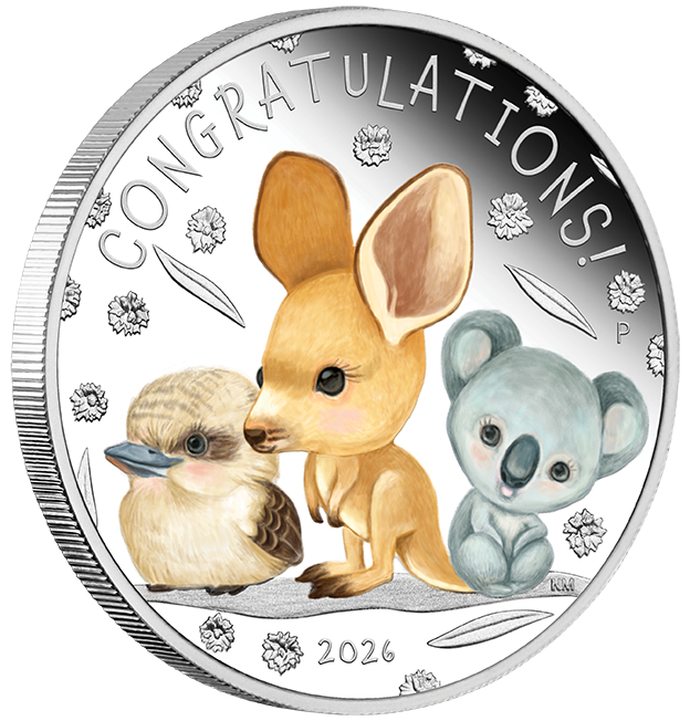 2026 1/2oz Newborn Baby Silver Proof Coloured Coin