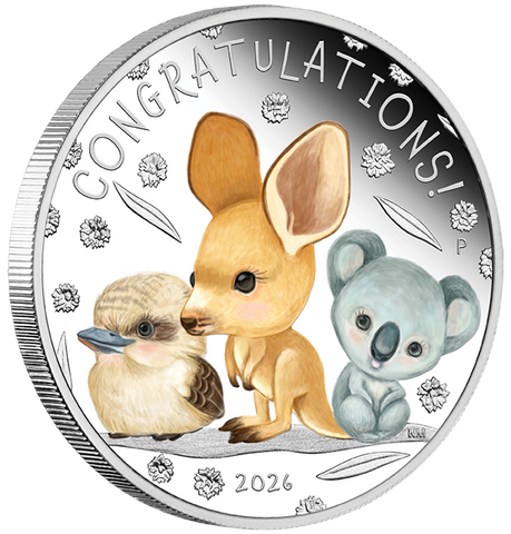 2026 1/2oz Newborn Baby Silver Proof Coloured Coin