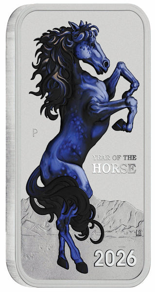 Lunar Year of the Horse 2026 $1 Colour Rectangular 1oz Silver Uncirculated Coin