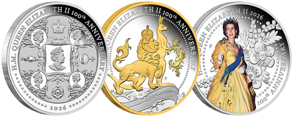 2026 1oz H.M. Queen Elizabeth II 100th Anniversary Silver Three Coin Set
