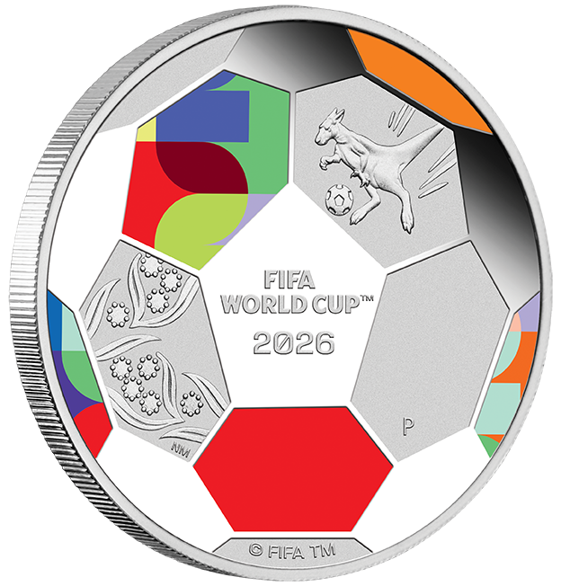 2026 50c 1/2oz FIFA World Cup Silver Proof Coloured Coin