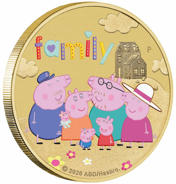 Peppa Pig 2026 $1 Colour Uncirculated 3-Coin Set
