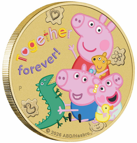 Peppa Pig 2026 $1 Colour Uncirculated 3-Coin Set