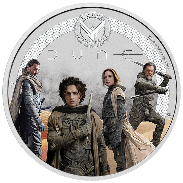 Dune - House Atreides 2026 50c 1/2oz Silver Coloured Coin