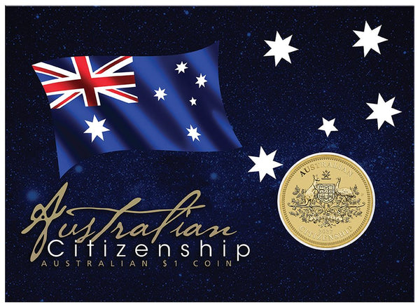 2027 Australian Citizenship $1 coin in card, front