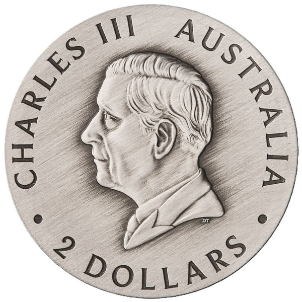 Australia Butterfly 2026 $2 Colour 2oz Silver Antique Coin