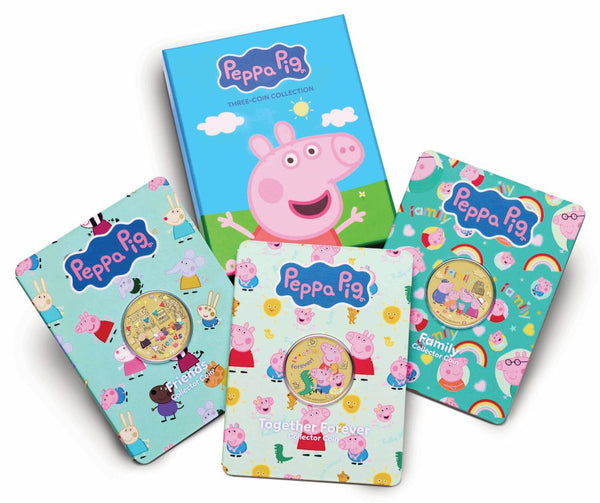 Peppa Pig 2026 $1 Colour Uncirculated 3-Coin Set