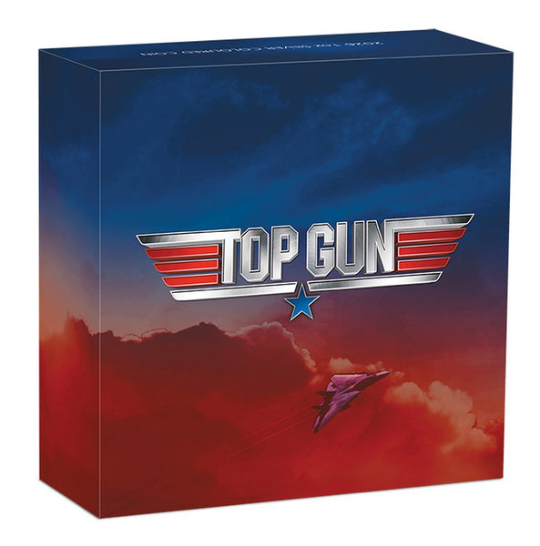 2026 40 Years of Top Gun 1oz silver coloured coin in shipper box