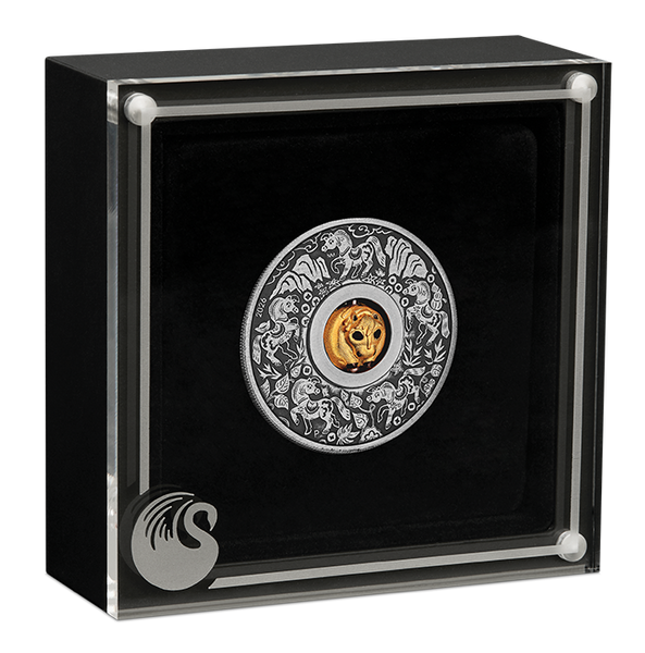 2026 1oz Year of the Horse Rotating Charm Silver Antiqued Coin