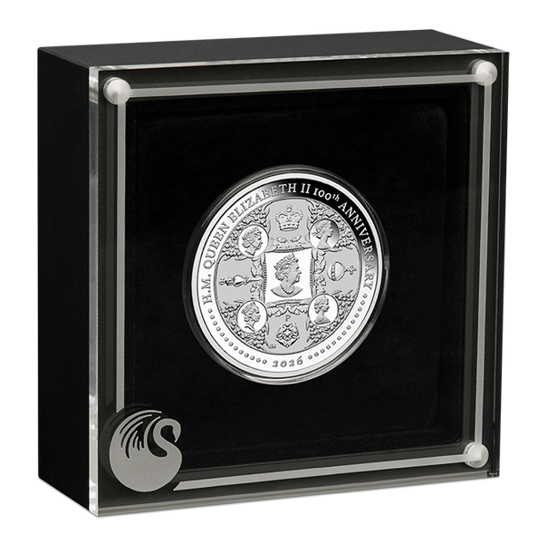 2026 1oz H.M. Queen Elizabeth II 100th Anniversary Silver Proof Coin