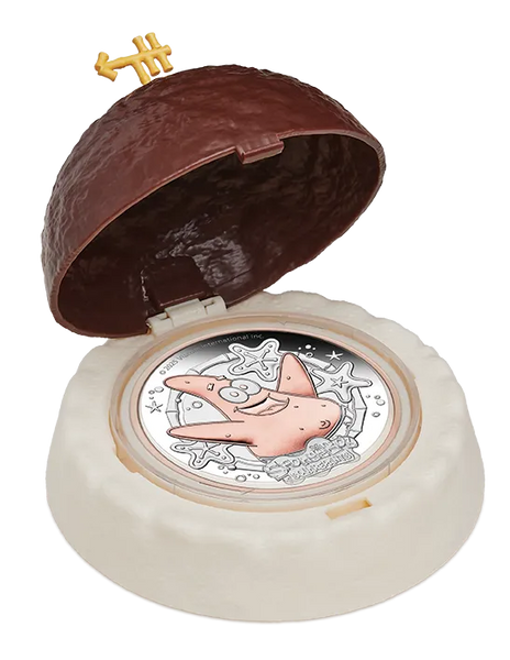 2025 SpongeBob SquarePants - Patrick Star 2oz Silver Proof Gilded Coin