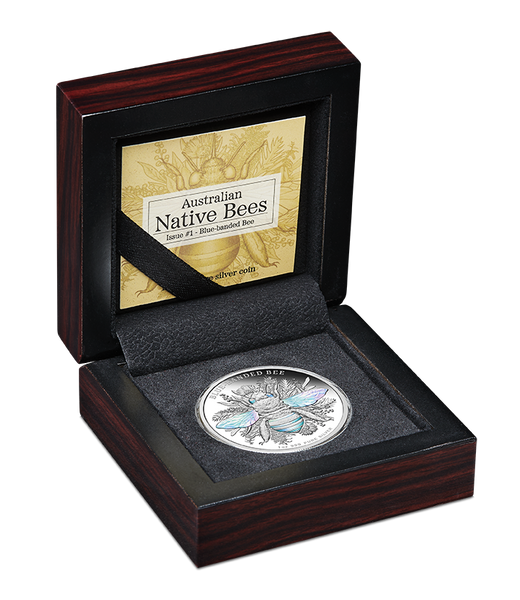 Australian Native Bees - Blue-banded Bee 2025 1oz Silver Proof Hologram Coin