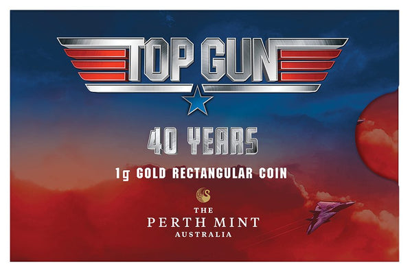 2026 40 Years of Top Gun 1g gold coin in presentation sleeve