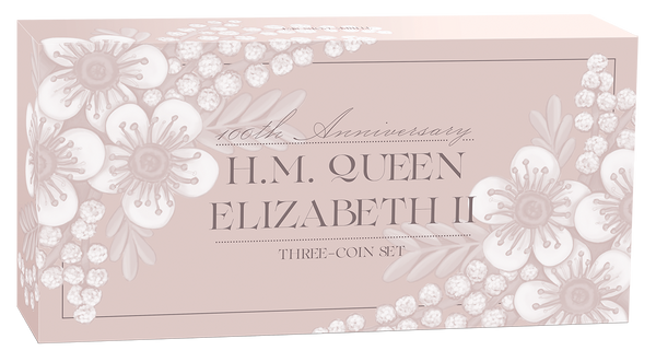 2026 1oz H.M. Queen Elizabeth II 100th Anniversary Silver Three Coin Set