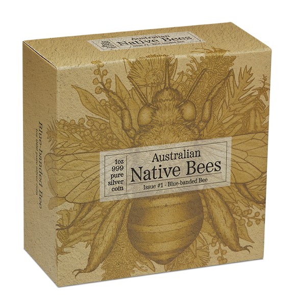 Australian Native Bees - Blue-banded Bee 2025 1oz Silver Proof Hologram Coin