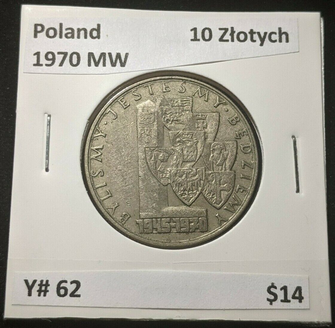 Poland 1970 MW 10 Złotych Y# 62 #050