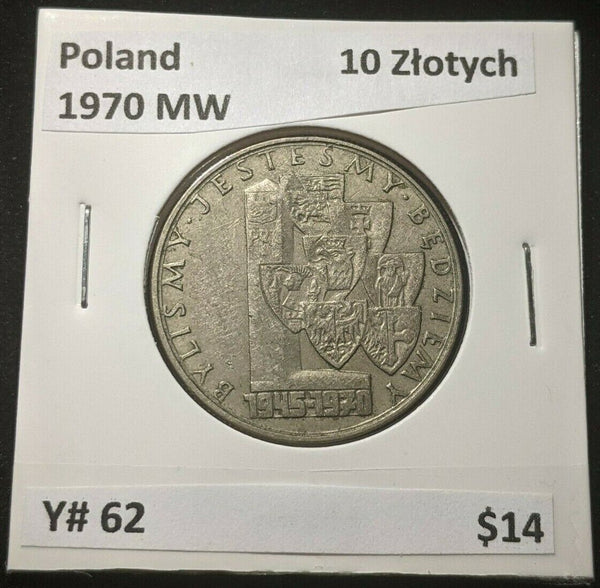 Poland 1970 MW 10 Złotych Y# 62 #050