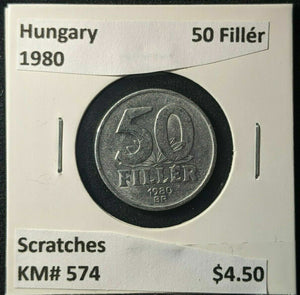 Hungary 1980 50 Fillér KM# 574 Scratches #357