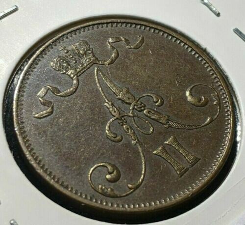 Finland 1875 5 Penniä KM# 4.2 #148
