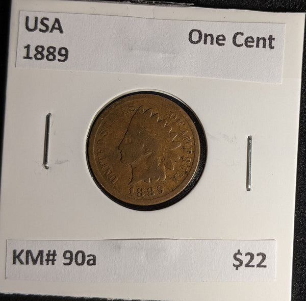 USA 1889 One Cent KM# 90a #551 #28A