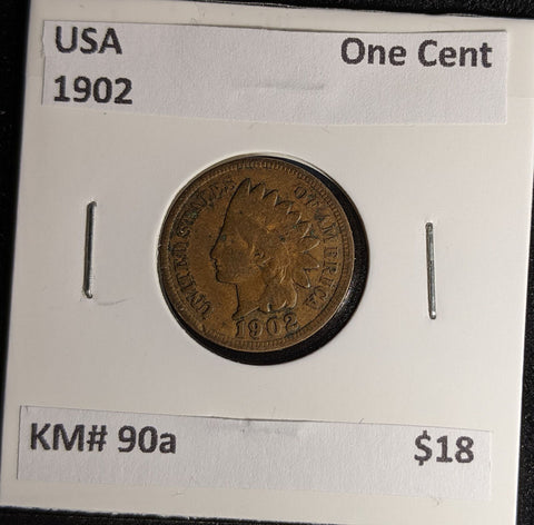 USA 1902 One Cent KM# 90a #550 #28A