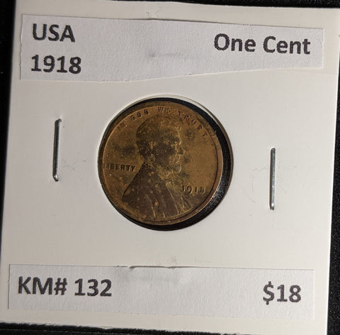 USA 1918 One Cent KM# 132 #307 #28A