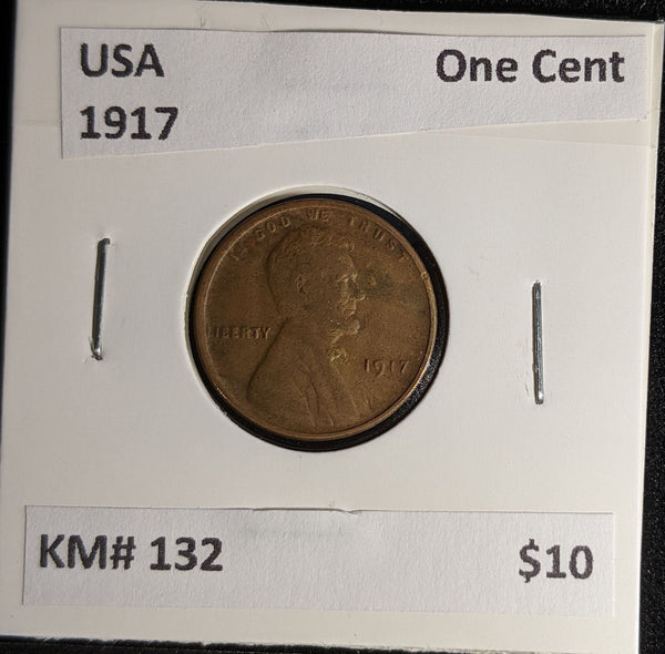 USA 1917 One Cent KM# 132 #306 #28A