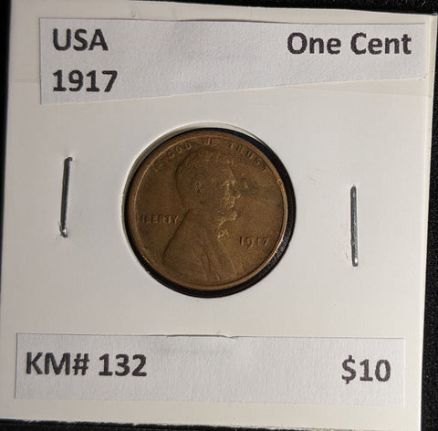 USA 1917 One Cent KM# 132 #306 #28A