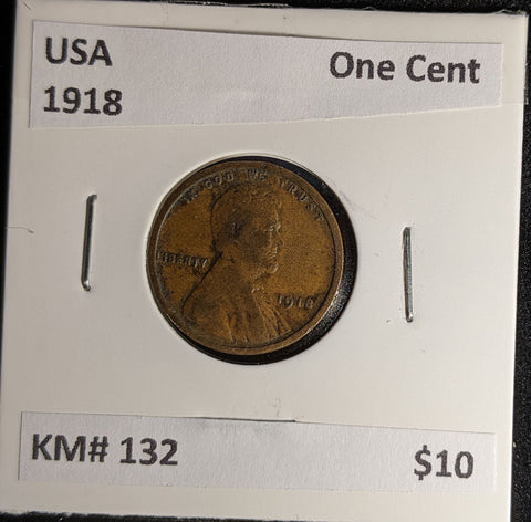 USA 1918 One Cent KM# 132 #588 #28A