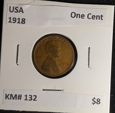 USA 1918 One Cent KM# 132 #310 #28A