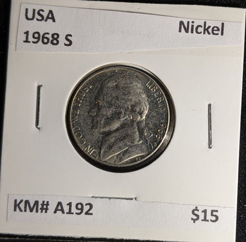 USA 1968 S Nickel KM# A192 #573 #28C