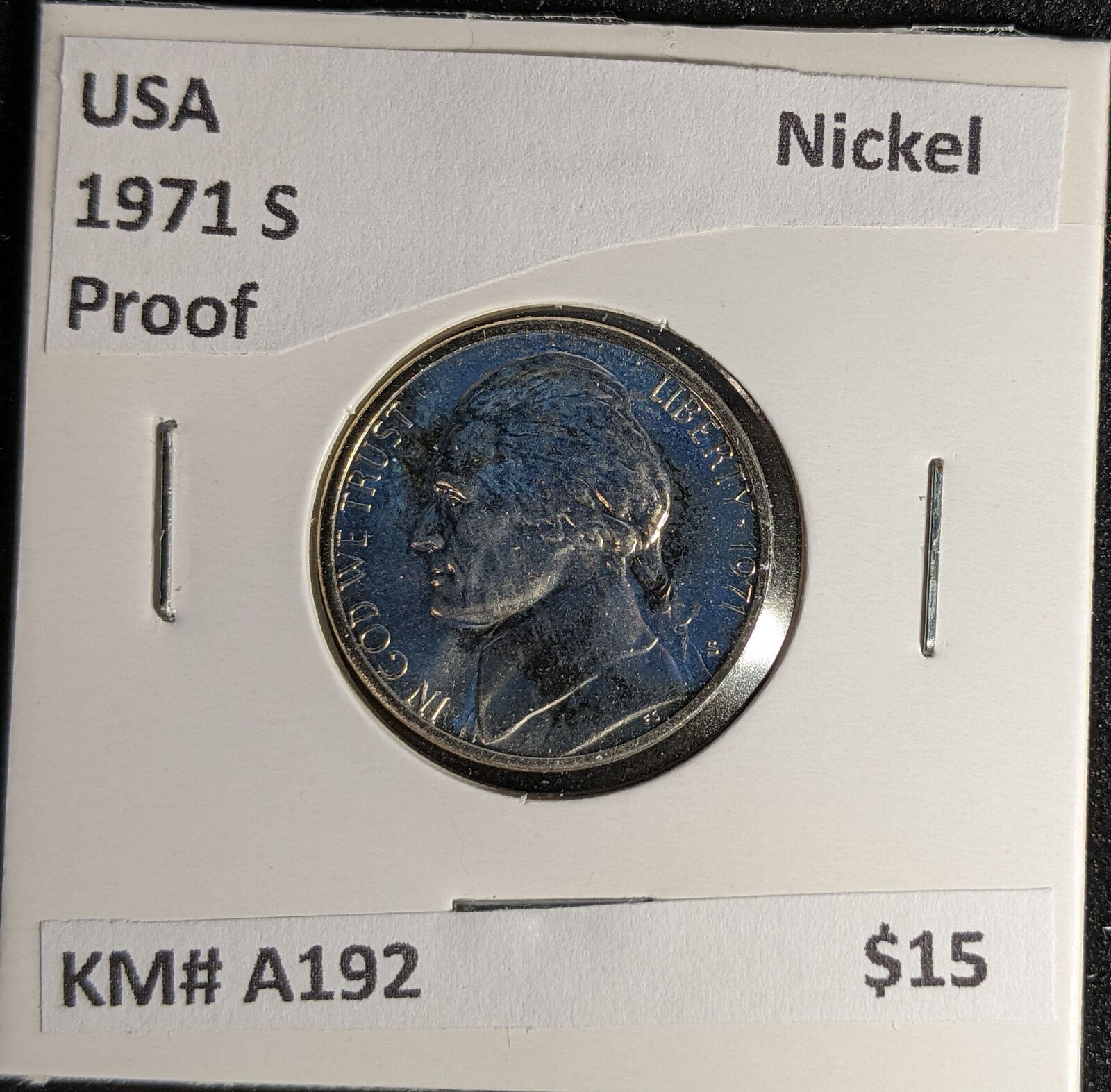 USA Proof 1971 S Nickel KM# A192 #557 #28C