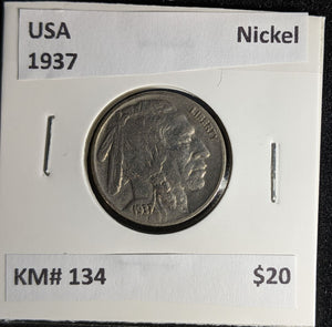 USA 1937 Nickel KM# 134 #640 #29A