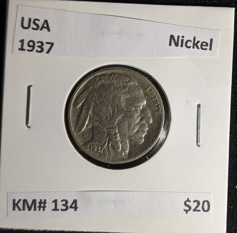 USA 1937 Nickel KM# 134 #625 #29A