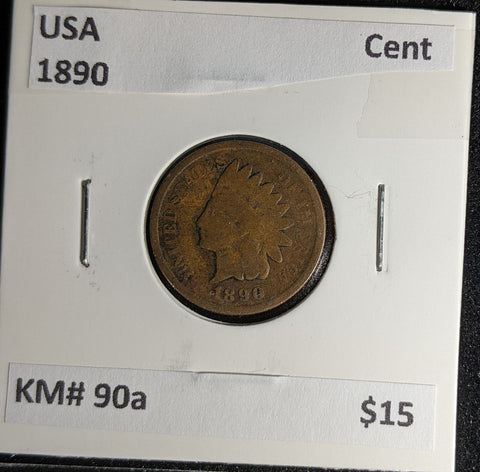 USA 1890 Cent KM# 90a #249 #29A