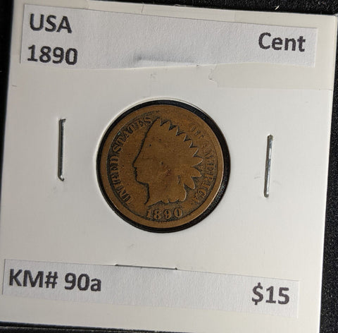 USA 1890 Cent KM# 90a #232 #29A