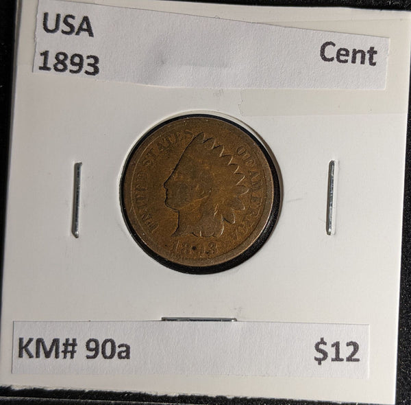 USA 1893 Cent KM# 90a #236 #29B