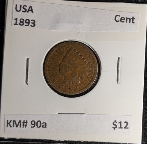 USA 1893 Cent KM# 90a #236 #29B