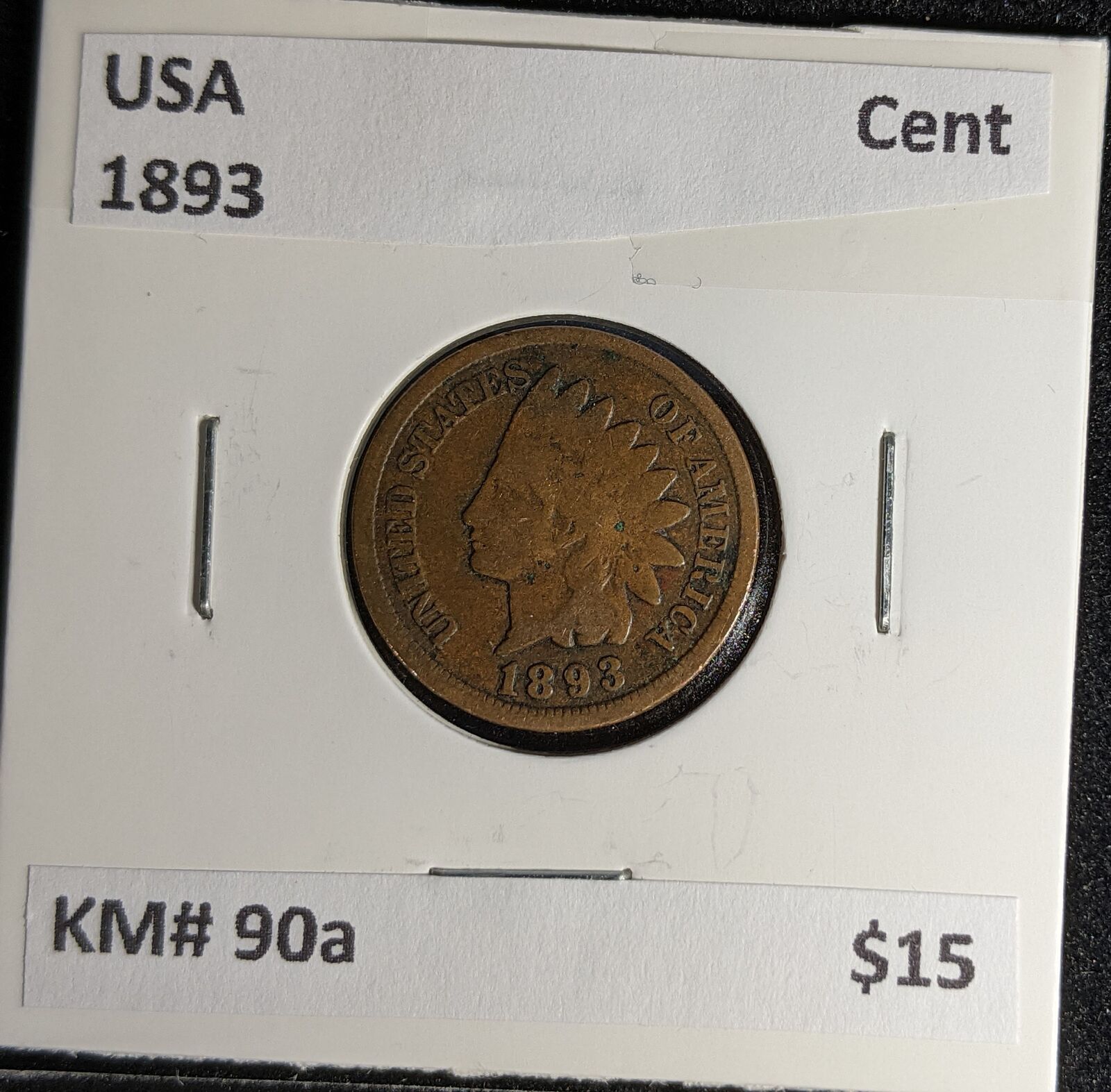 USA 1893 Cent KM# 90a #248 #29B