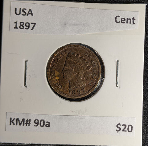 USA 1897 Cent KM# 90a #234 #29B